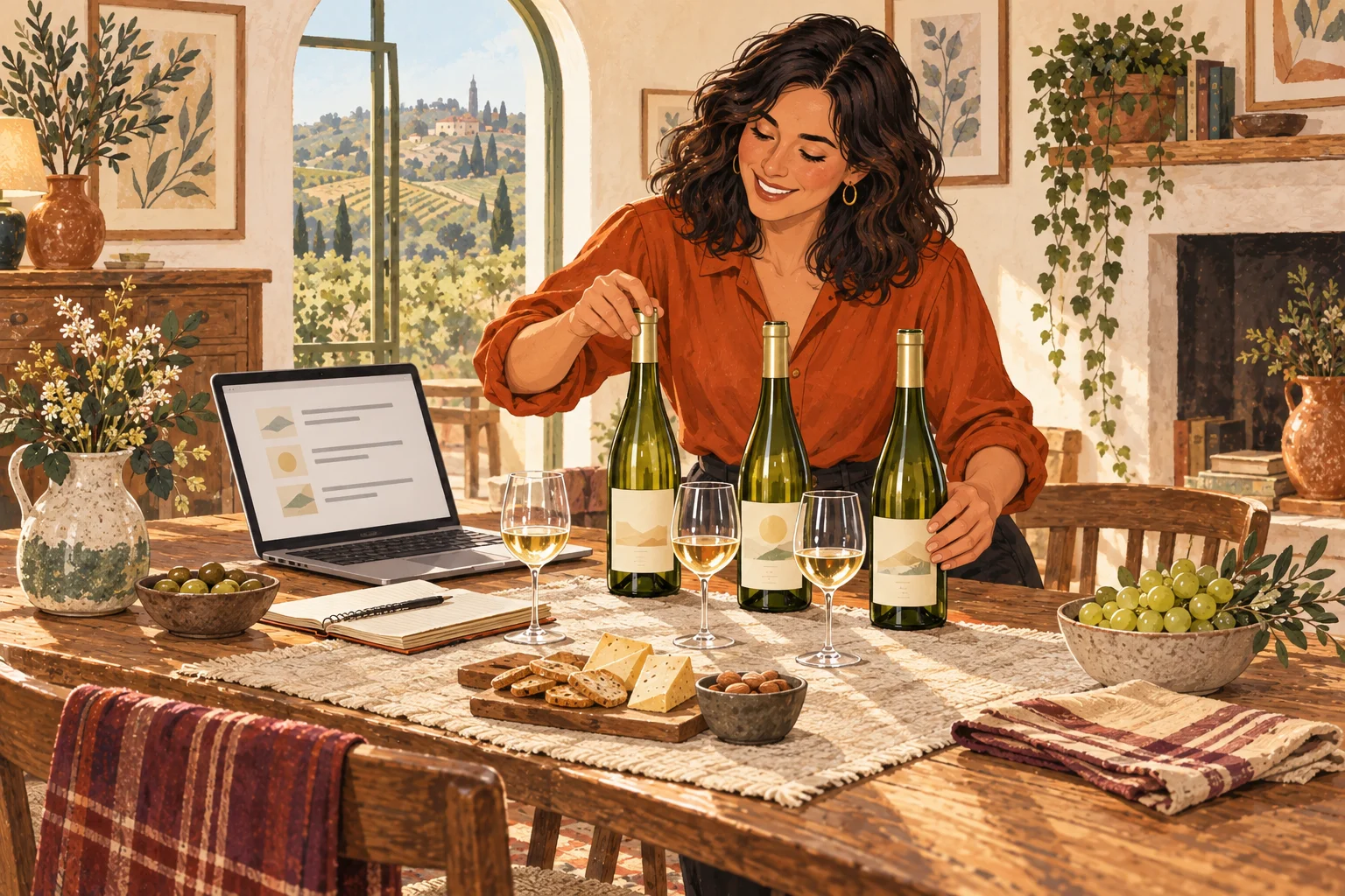 A theme, three bottles, an evening to share.